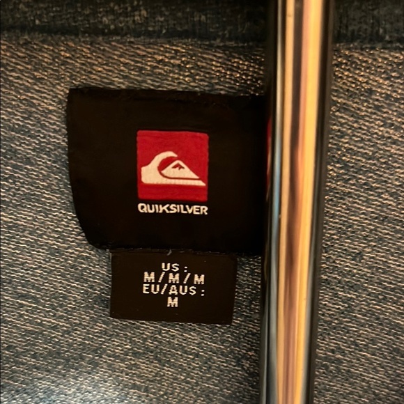 Quiksilver Blue Sweatshirt Cozy Quarter-Zip Button Hoodie - Picture 2 of 8